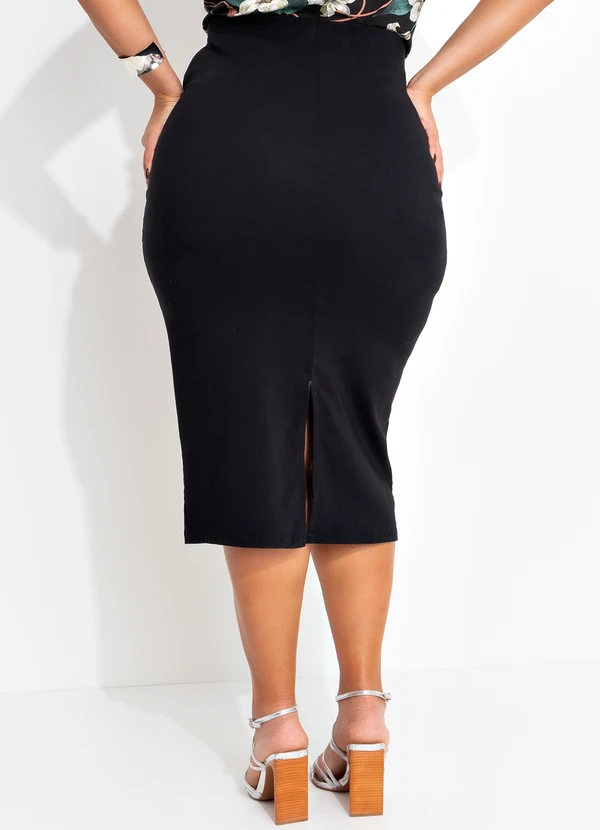 Marguerite - Saia Preta em Bengaline 2