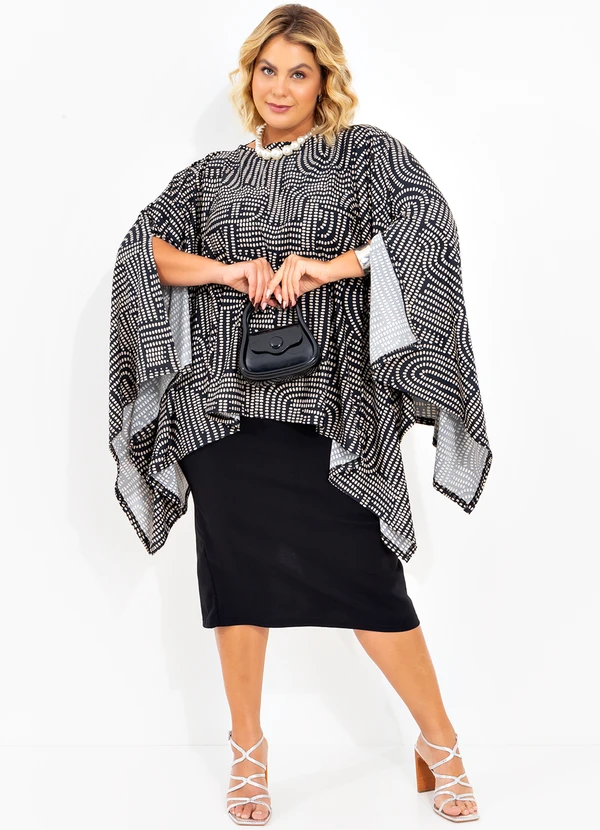 Marguerite - Saia Preta em Bengaline 10