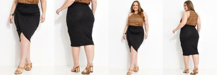 Saia Preta em Canelado