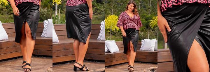 Saia Preta em Malha Cirr