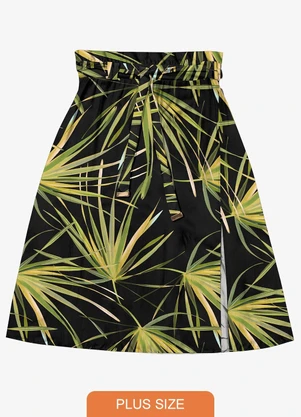 Secret Glam - Saia Super Midi Preto - SECRET GLAM