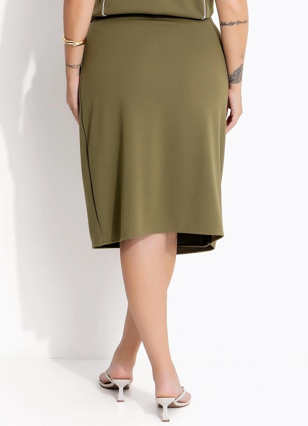 Marguerite - Saia Verde em Malha Crepe 2