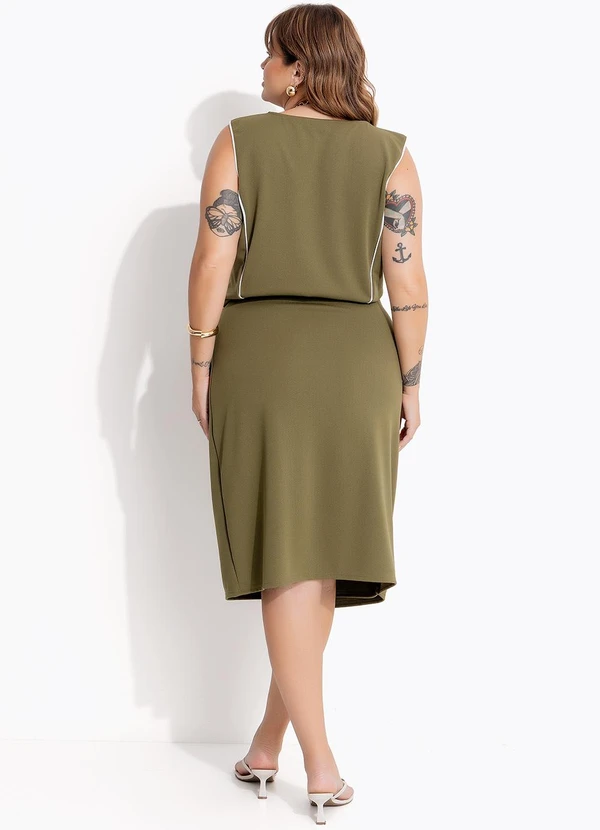 Marguerite - Saia Verde em Malha Crepe 5