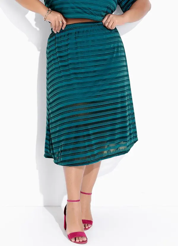 Marguerite - Saia Verde Escuro em Malha