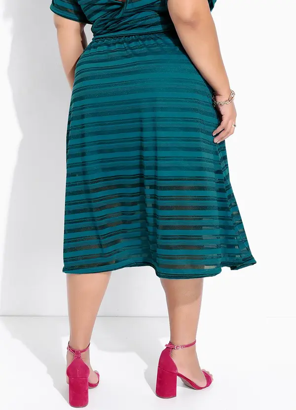 Marguerite - Saia Verde Escuro em Malha 2