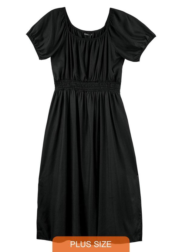 Rezzato - Vestido Ciganinha Adulto Plus Size Preto