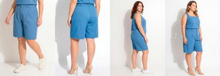 Bermuda Azul em Alfaiataria