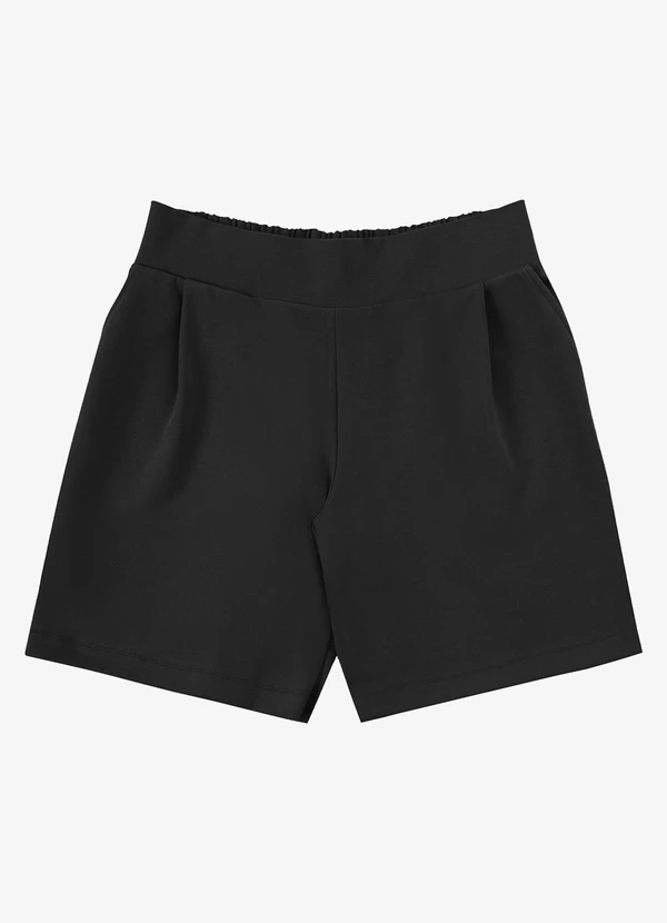 Secret Glam - Bermuda Feminina Alfaiataria Preto