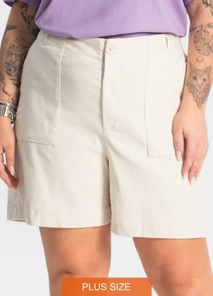 Secret Glam - Bermuda Feminina Bege - SECRET GLAM