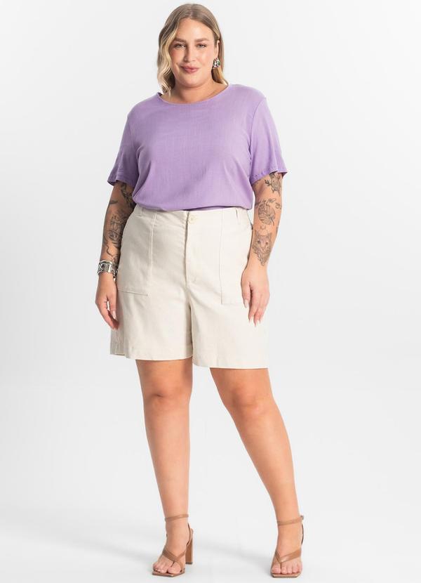 Secret Glam - Bermuda Feminina Bege 3