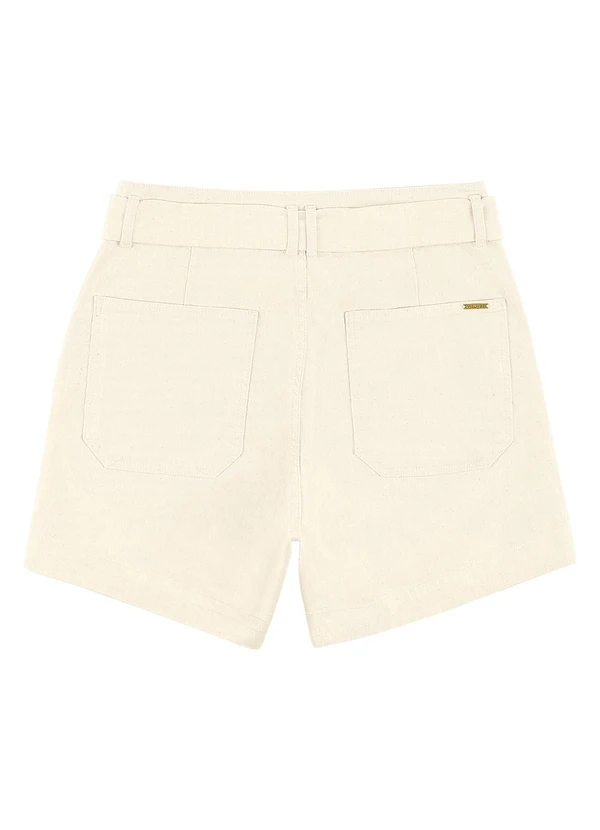 Malwee - Bermuda Feminina Mom em Sarja PlusOff White 2