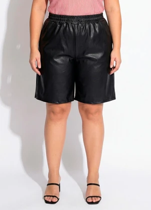 Marguerite - Bermuda Preta em Cirrê - MARGUERITE