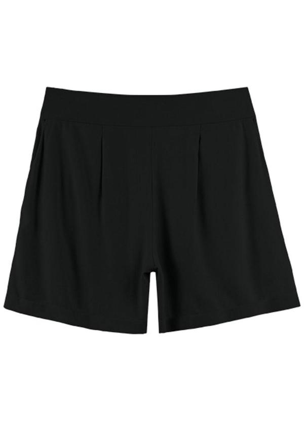Rezzato - Short Alfaiataria Plus Size Feminino Preto
