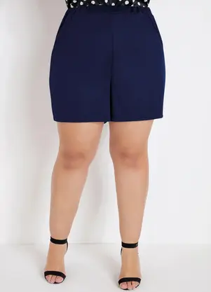 Marguerite - Short Azul Marinho em Malha - MARGUERITE