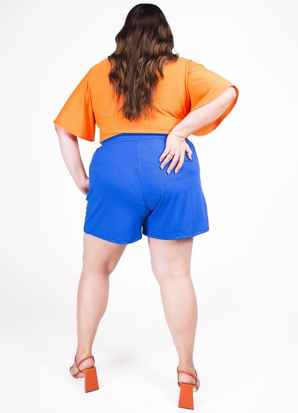 Marguerite - Short Azul Royal em Canelado 5