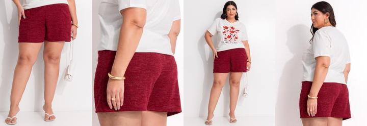 Short Bord� em Malha com Lurex