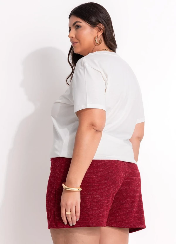 Marguerite - Short Bordô em Malha com Lurex 5