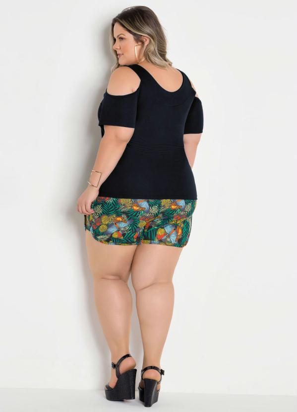 Marguerite - Short Boxer Casual Floral Plus Size 4