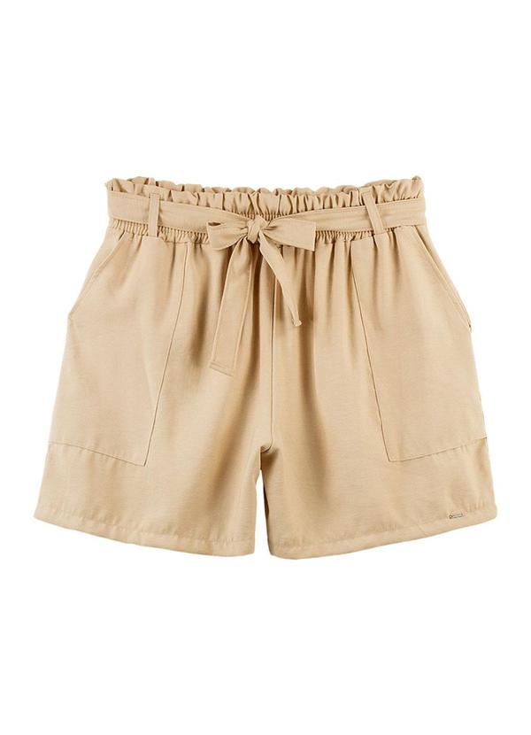 Rezzato - Short Cintura Alta com Laço Plus Size Bege 3