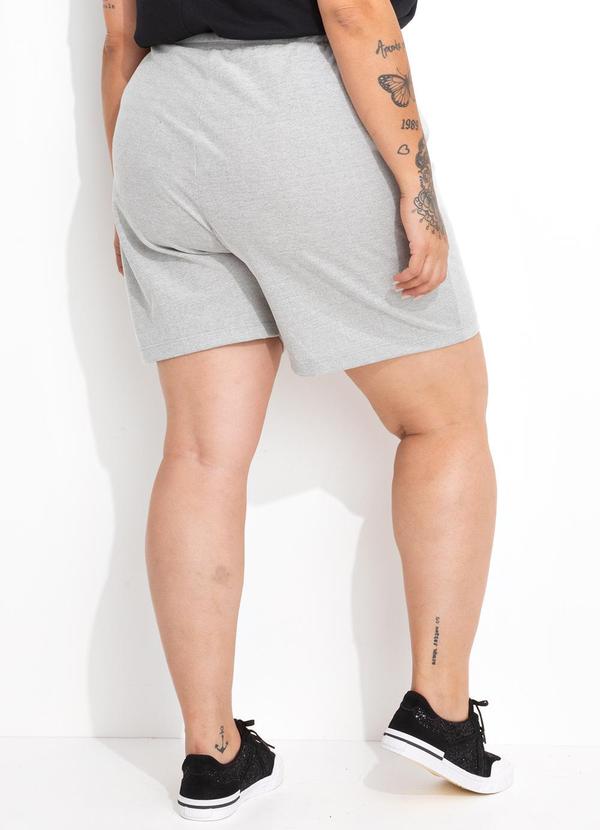 Marguerite - Short Cinza Claro em Malha Piquet 1