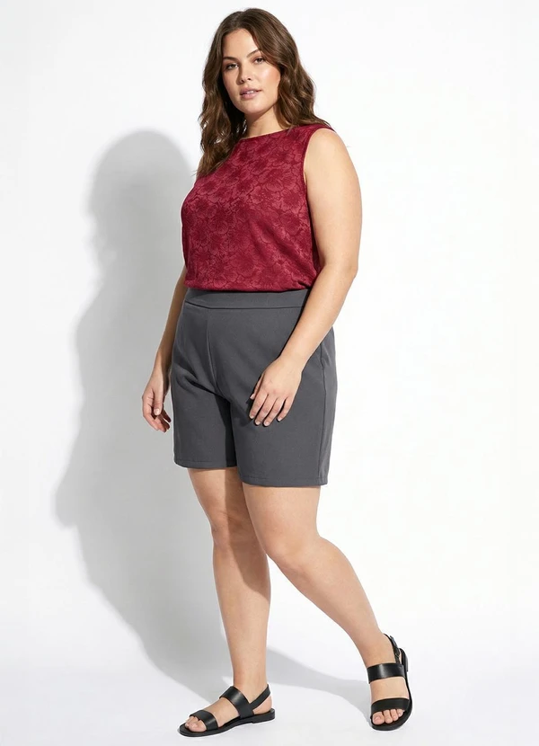 Marguerite - Short Cinza em Alfaiataria 6