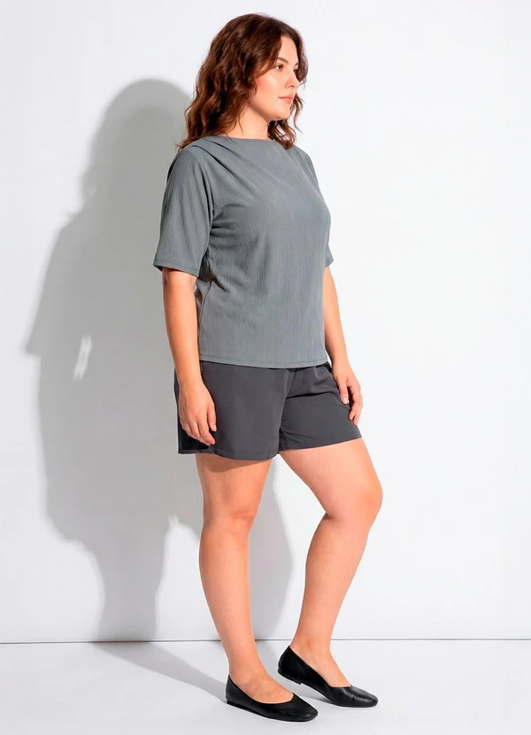 Marguerite - Short Cinza em Alfaiataria 9