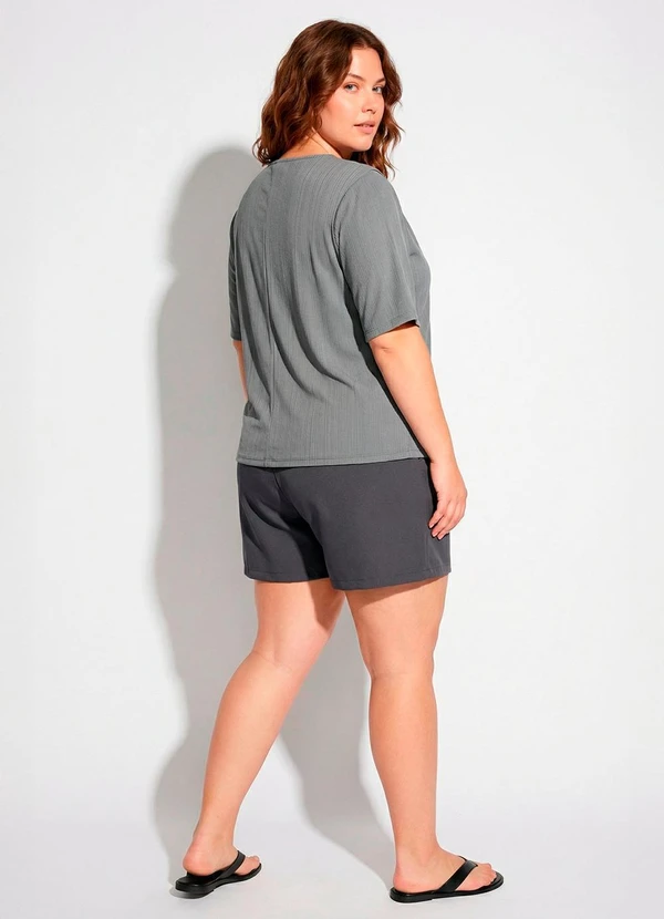 Marguerite - Short Cinza em Alfaiataria 10