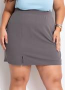 Short Cinza em Malha Crepe