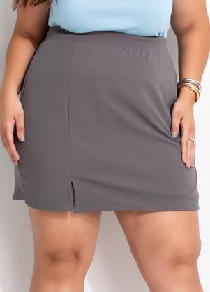 Short (Cinza) em Malha Crepe