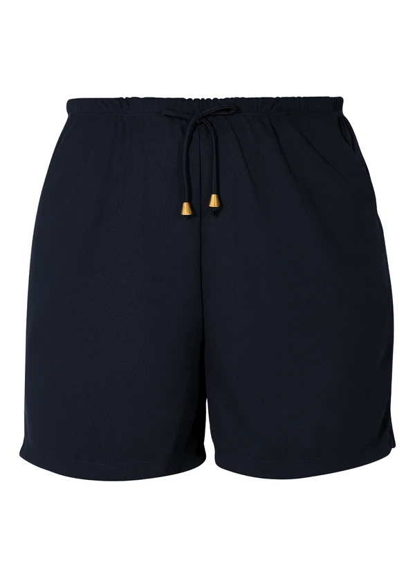 Marguerite - Short com Amarração Preto Plus Size