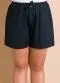 Marguerite - Short com Amarração Preto Plus Size - variação: Preto
