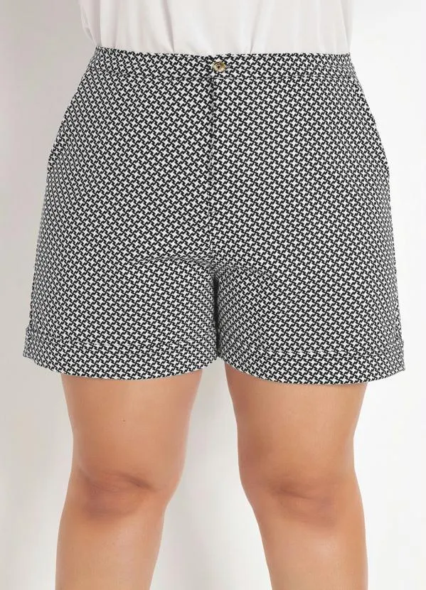 Marguerite - Short Estilo Alfaiataria Xadrez Plus Size 3