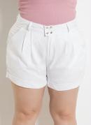 SHORT FEMININO PLUS SIZE (BRANCO)