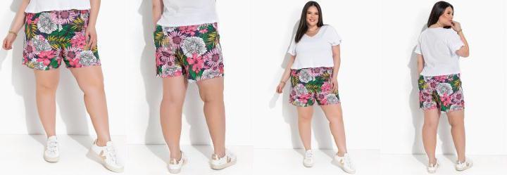 Short Floral Energizado Pink