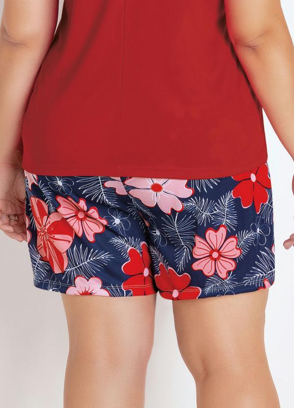 Marguerite - Short Floral Plus Size com Bolsos Decorativos 2