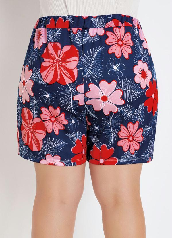 Marguerite - Short Floral Plus Size com Bolsos Decorativos 6