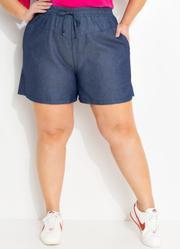 Short Jeans Azul Escuro em Jeans Leve