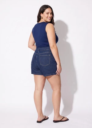 Marguerite - Short Jeans Claro com Bordado de Laços - MARGUERITE