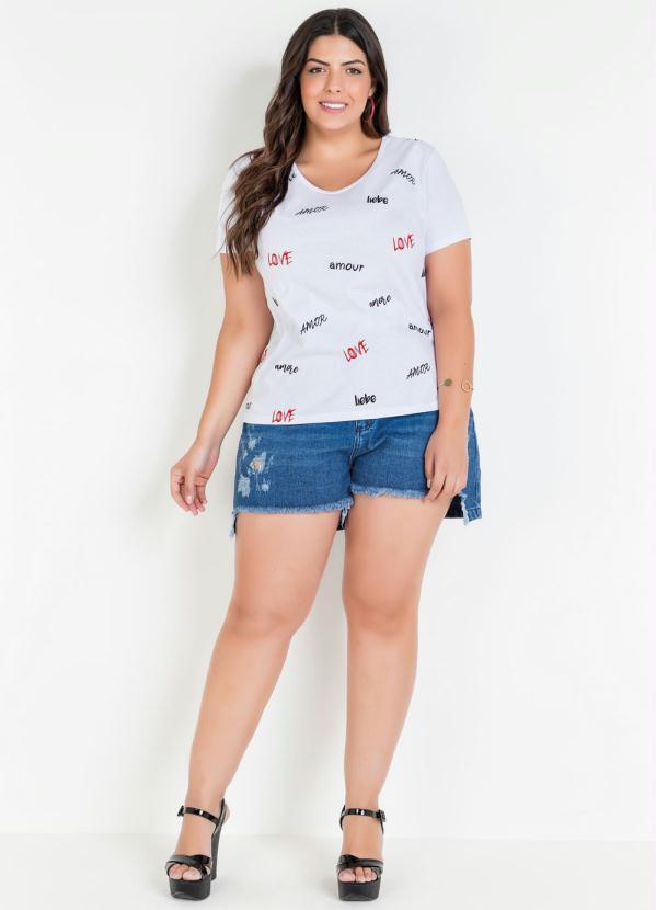 Marguerite - Short Jeans Escuro Destroyed Plus Size 4