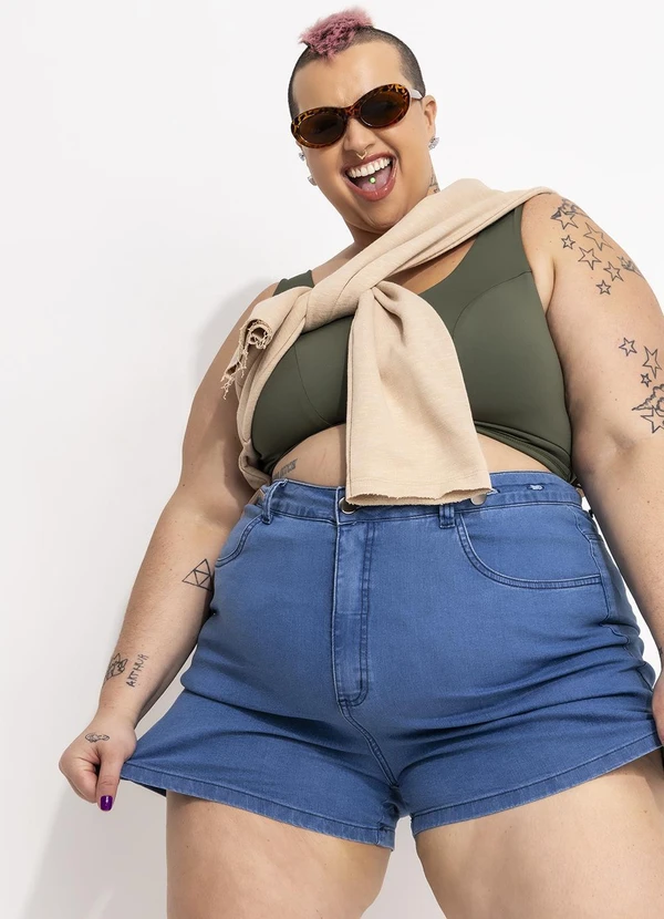 Marguerite - Short Jeans Médio com Cintura Ajustável 13