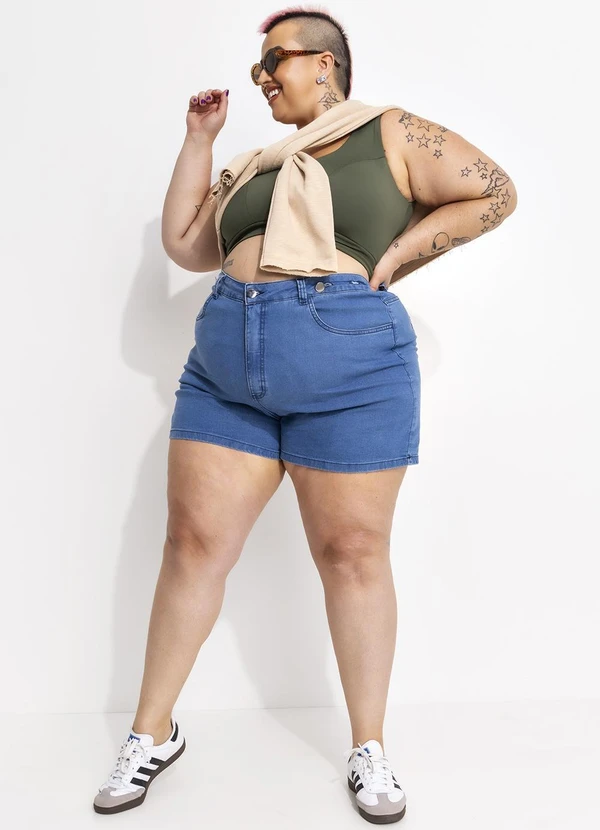 Marguerite - Short Jeans Médio com Cintura Ajustável 14