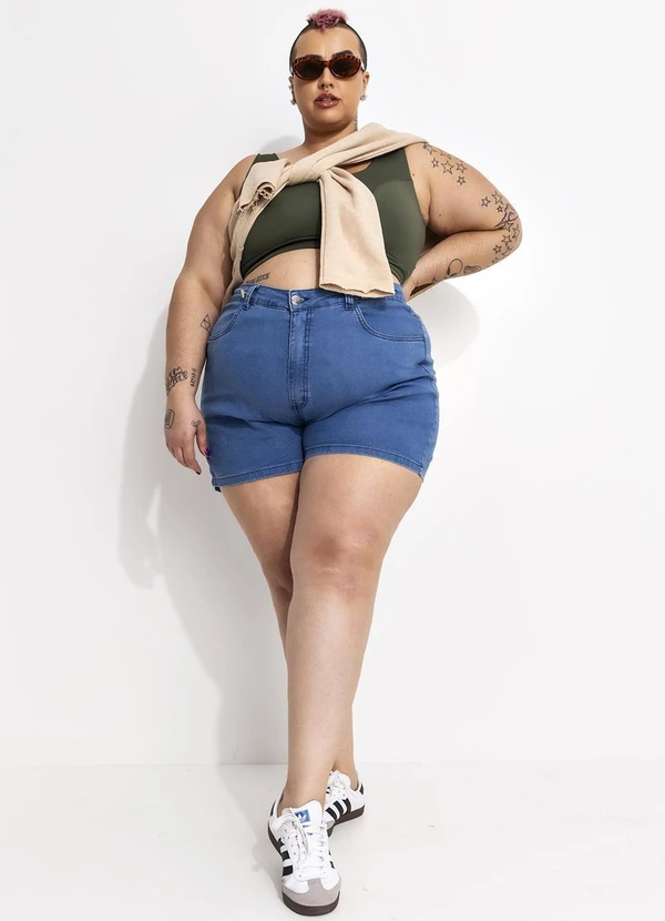 Marguerite - Short Jeans Médio com Cintura Ajustável 15