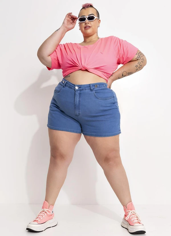 Marguerite - Short Jeans Médio com Cintura Ajustável 18