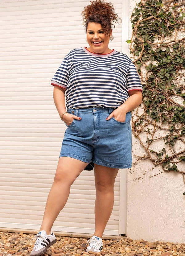 Marguerite - Short Jeans Médio com Cintura Ajustável 2