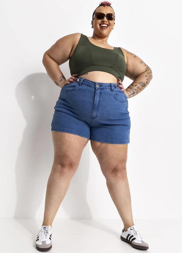 Marguerite - Short Jeans Médio com Cintura Ajustável 3