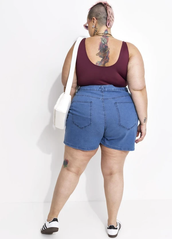 Marguerite - Short Jeans Médio com Cintura Ajustável 9