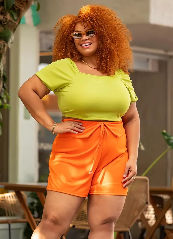 Marguerite - Short Laranja em Malha 3