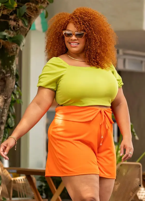 Marguerite - Short Laranja em Malha 6