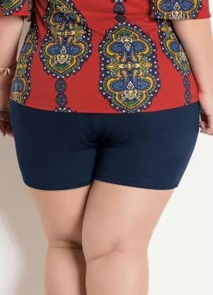 Short (Marinho) Plus Size Marguerite com Amarração - MARGUERITE