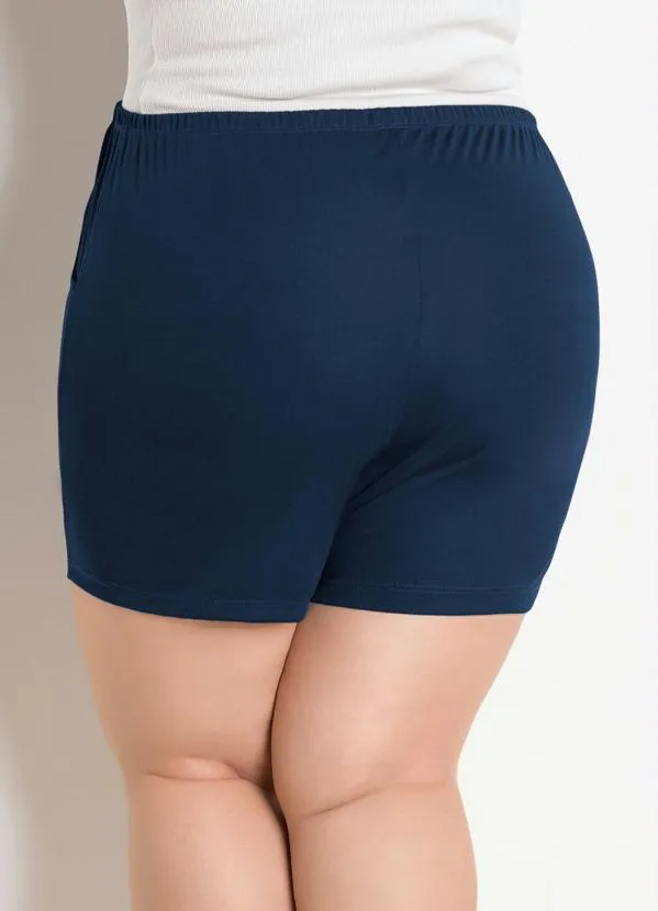 Marguerite - Short Marinho Plus Size Marguerite com Amarração 6